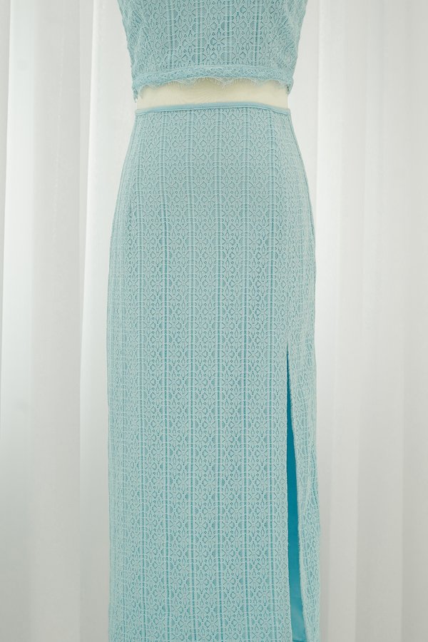Levinia V3 Pastel Series Midi Skirt in Pastel Blue