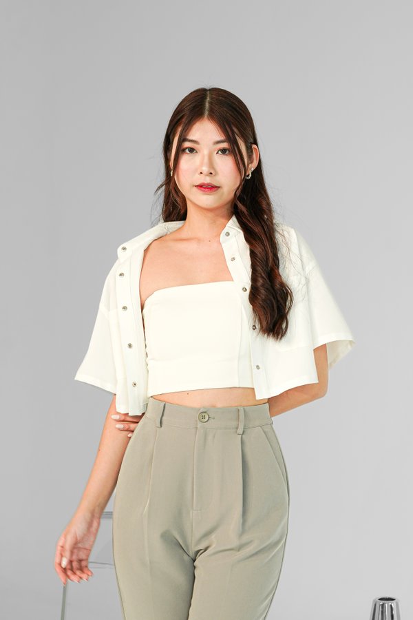 Cordelia Cropped Outerwear in White
