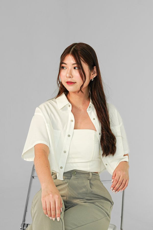 Cordelia Cropped Outerwear in White