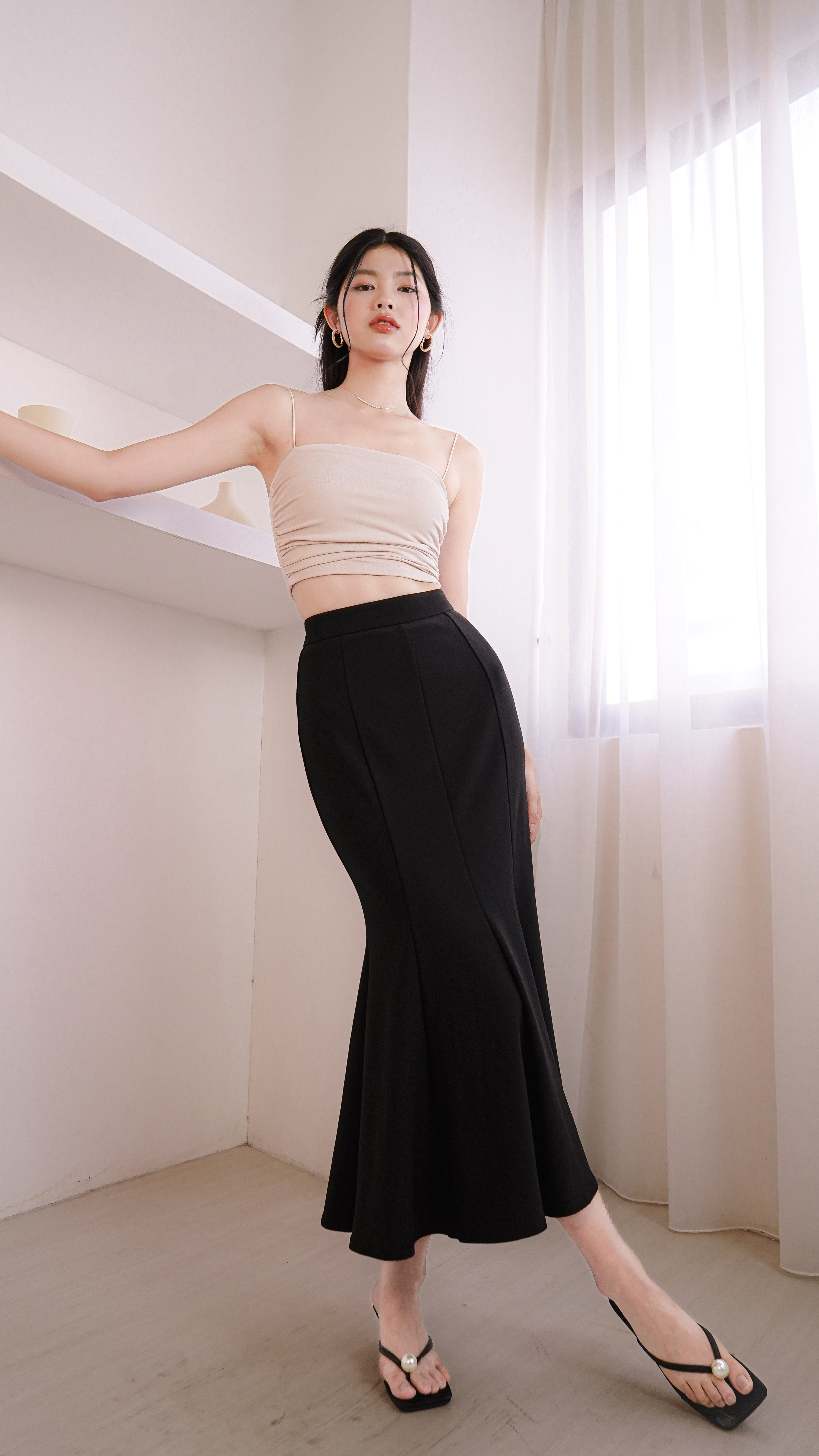 HAENGNAE ヘンネOMOCHI VOLUMINOUS MIDI SKIRT HAENGNAE（ヘンネ）の「OMOCHI VOLUMINOUS MIDI SKIRT（スカート