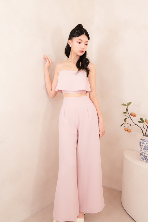 Alina High Waisted Pants in Pink