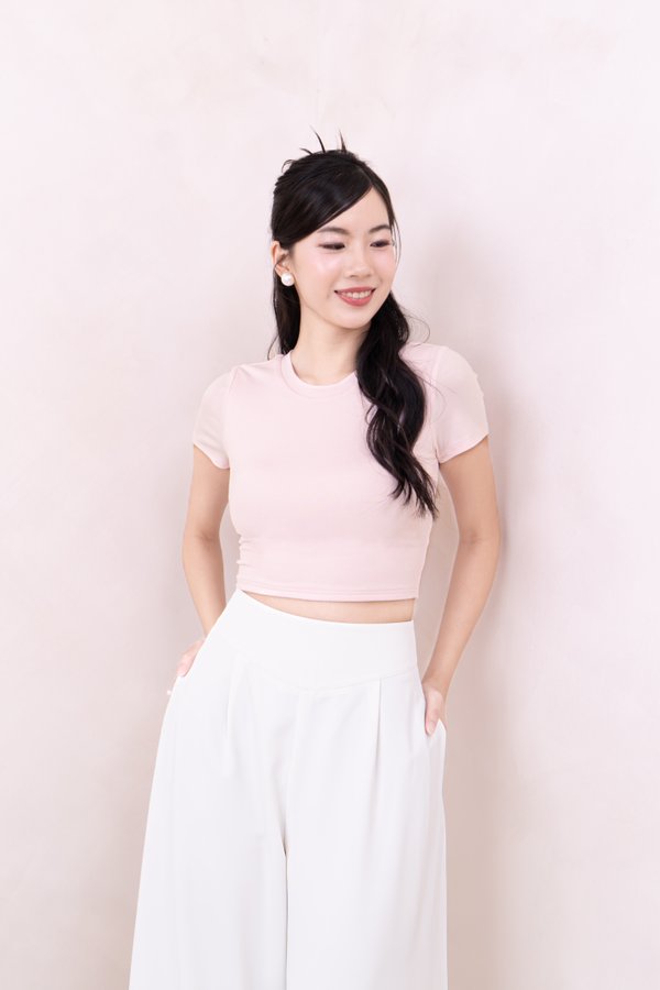 (BARE/BASIC) Zenda Baby Tee in Baby Pink