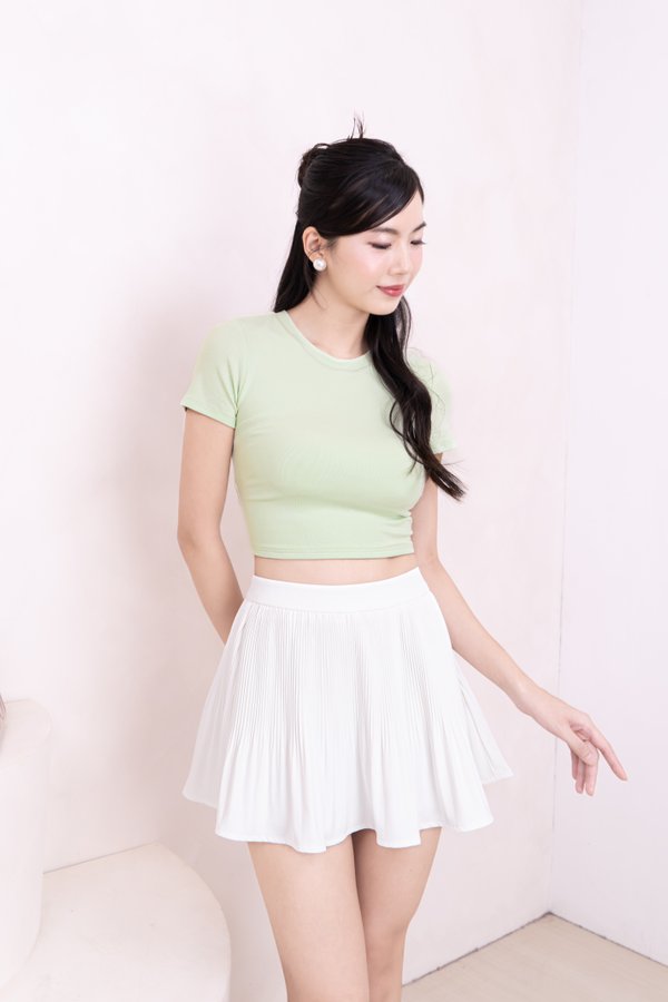 (BARE/BASIC) Zenda Baby Tee in Lime Green