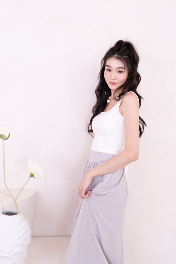 Kimmy V Waistband Maxi Skirt in Dusty Lilac