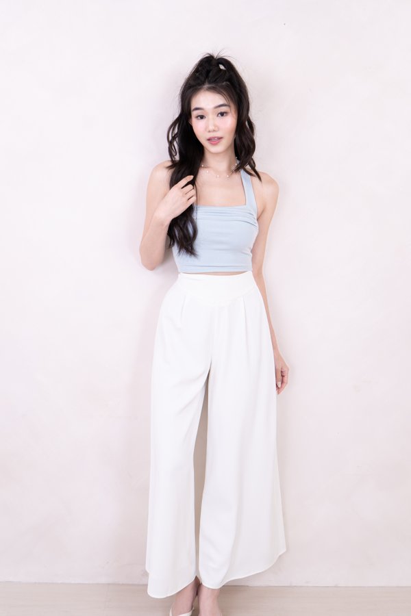 (BARE/BASIC) Luna Halter Top in Baby Blue