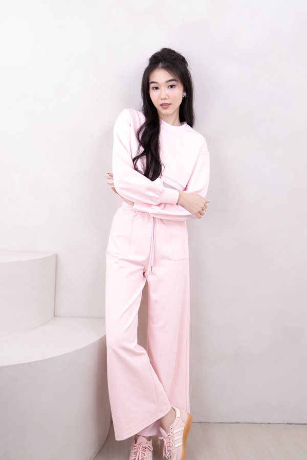 Rosella Sweatpants in Baby Pink