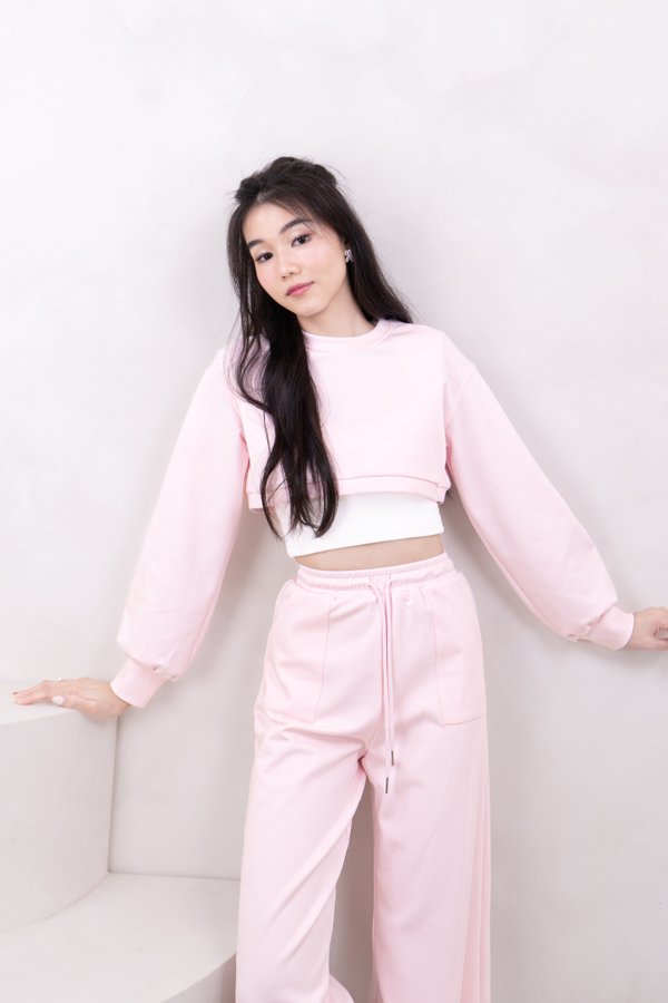 Rosella Sweatpants in Baby Pink