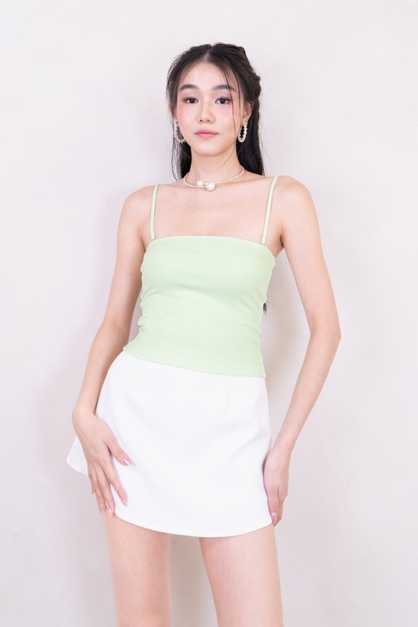 (BARE/BASIC) Lola V2 Straight Neckline Tube Top in Lime Green