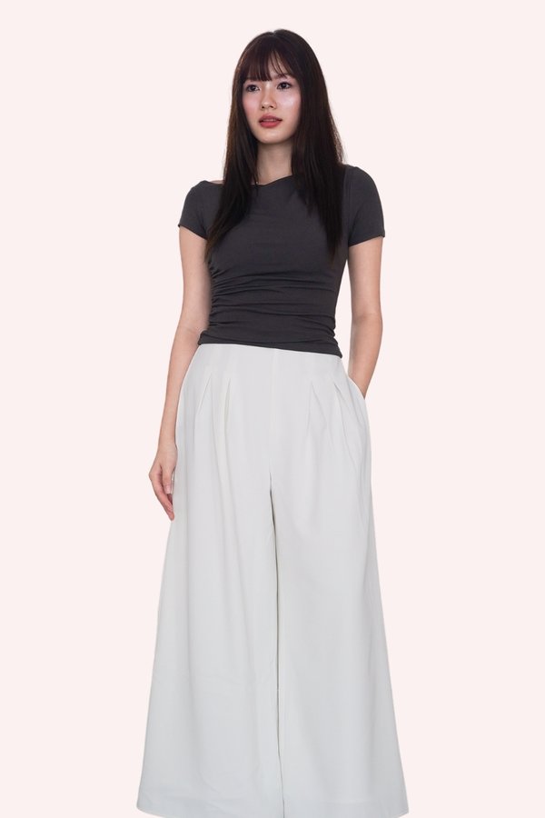 *Petite* PX3654 Alethia Two Dart Pants in White