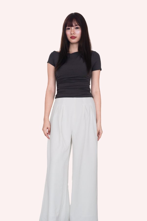 *Petite* PX3654 Alethia Two Dart Pants in White