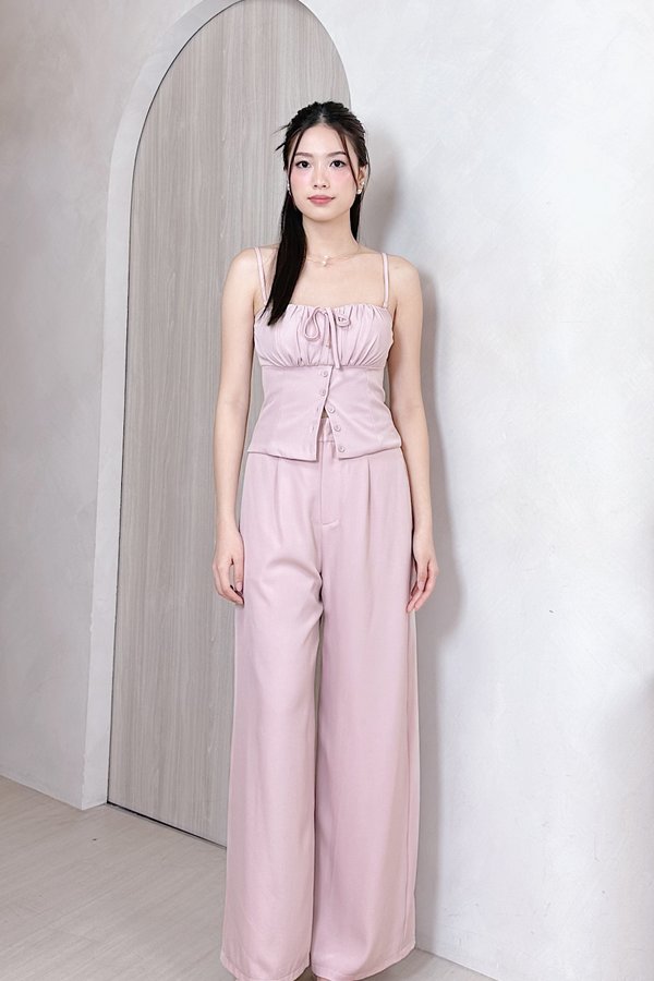 *Regular* L566 Eliona Clasp Straight Leg Pants in Dusty Pink