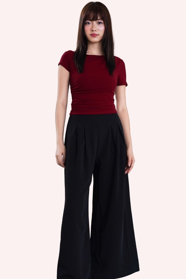 *Petite* PX3654 Alethia Two Dart Pants in Black