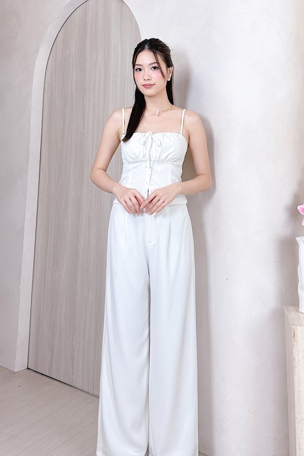 *Regular* L566 Eliona Clasp Straight Leg Pants in White