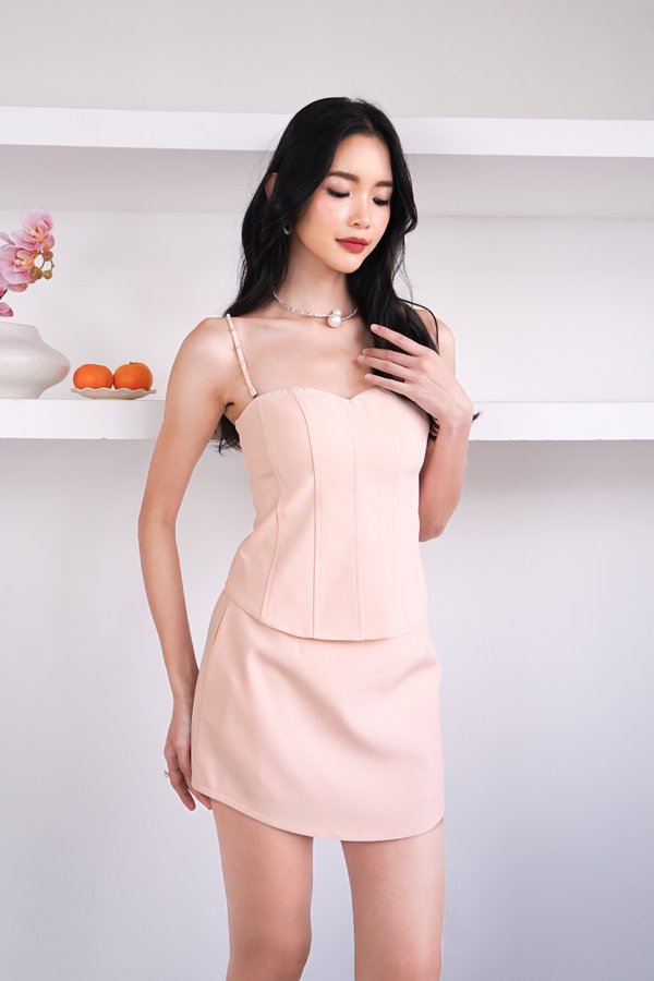 Desiree Corset Top in Nude Pink