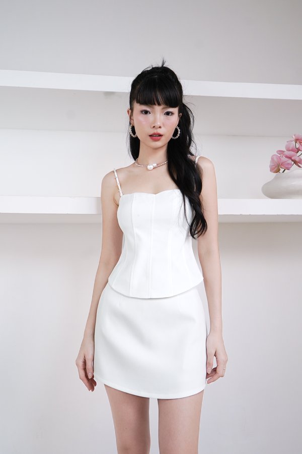 Desiree Corset Top in White