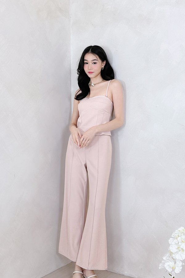 PX3642 Hanna Clasp Straight Leg Pants in Nude Pink