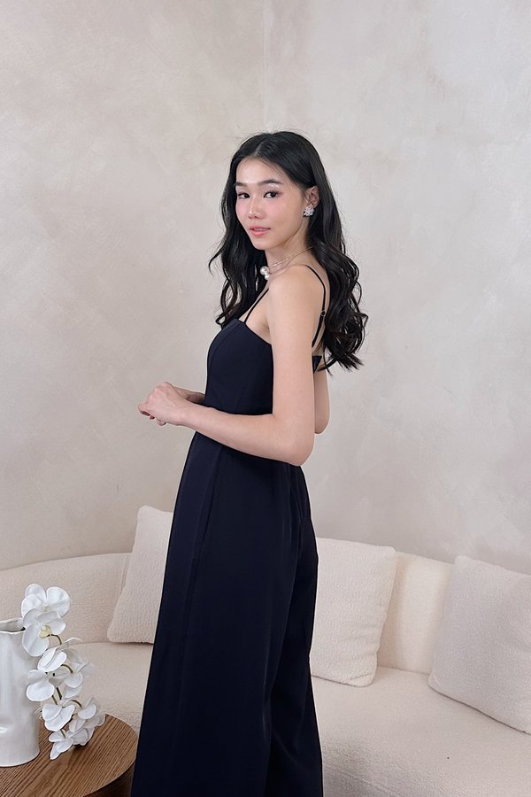 *Petite* PX3659 Aurora Corset Jumpsuit in Navy