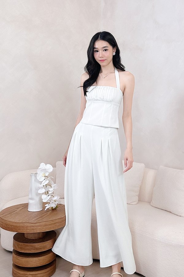 *Petite* Alethia Two Dart Pants in White