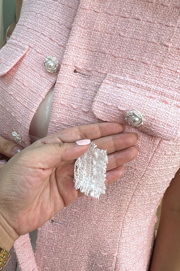 *PRE-ORDER* Jessie Tweed Top in Ice Lilac