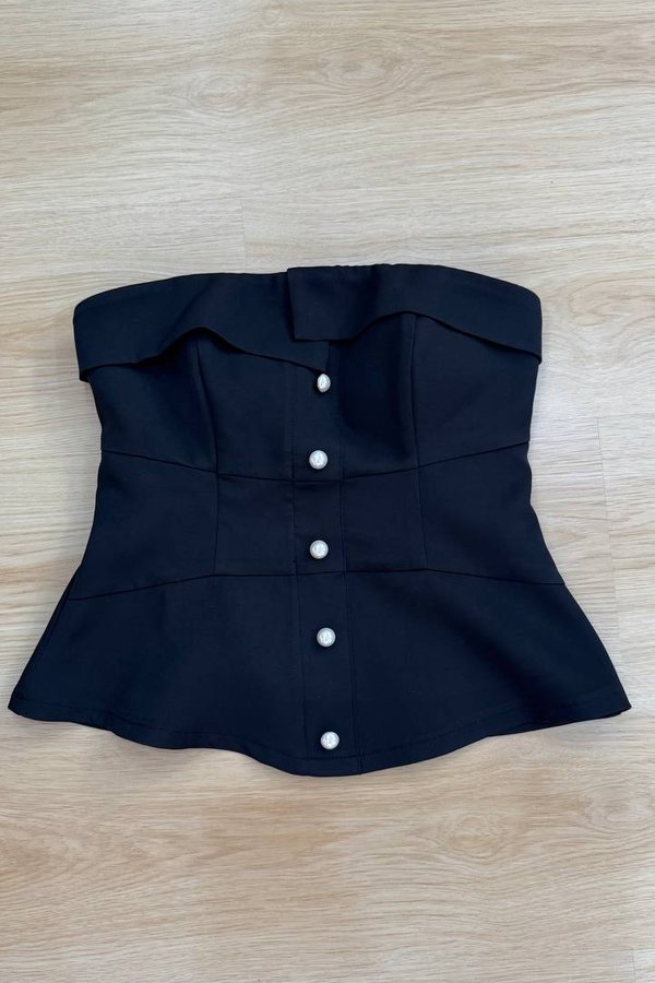*PRE-ORDER* Trinity V2 Pearl Top in Black