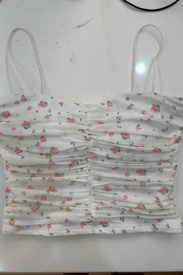 *PRE-ORDER* Zoelle V4 Padded Tie Dye Ruched Top in Pink Berries