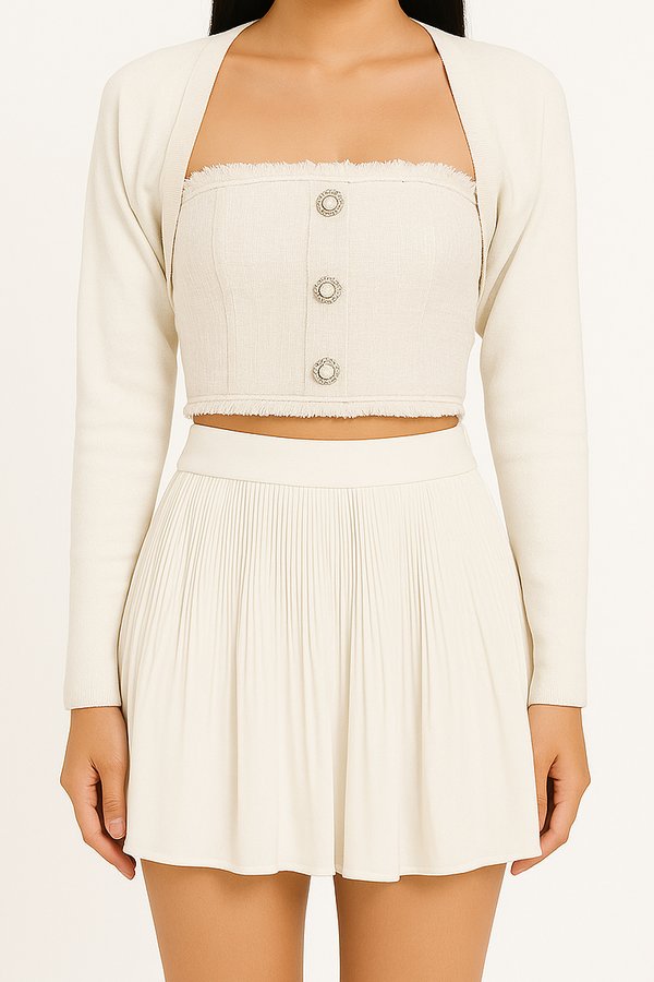 Freya Bolero Cardigan in Cream