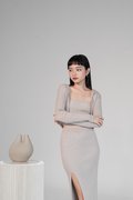 Au Naturel Crop Knit Hoodie in Bone