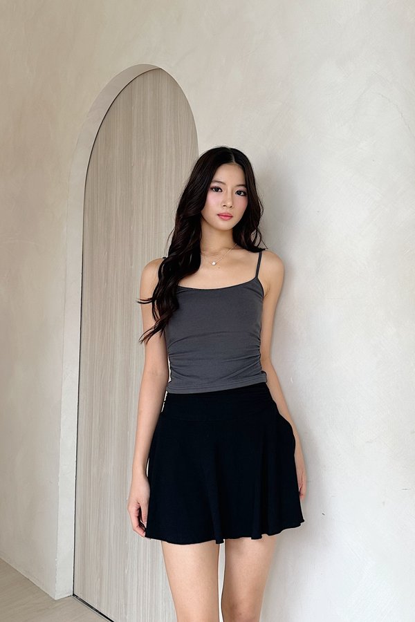 *PRE-ORDER* (BARE/BASIC) Rumi Spaghetti Top in Dark Grey