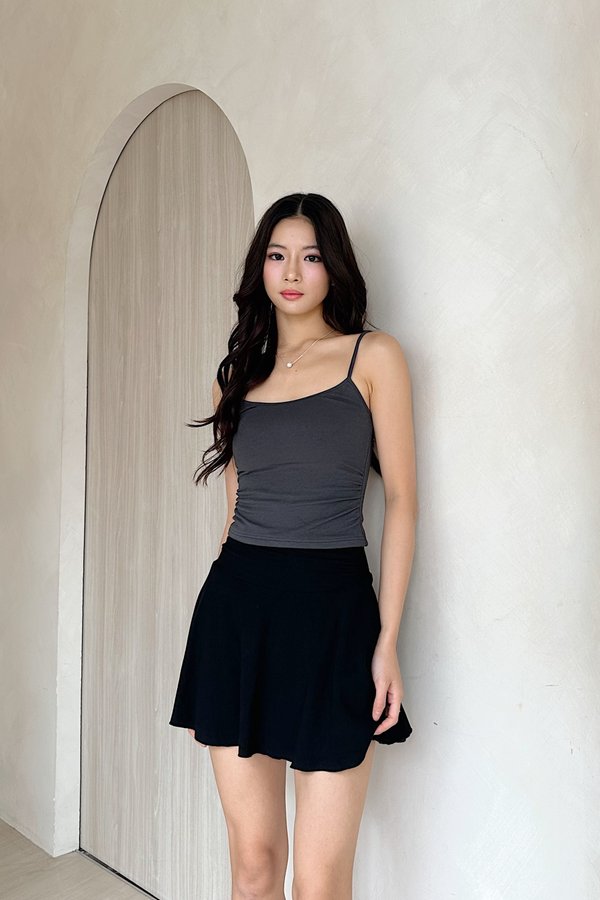 *PRE-ORDER* (BARE/BASIC) Rumi Spaghetti Top in Dark Grey