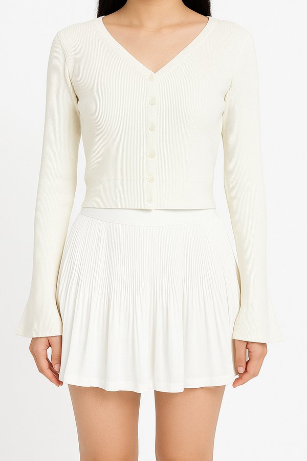 Nani Knit Cardigan in White