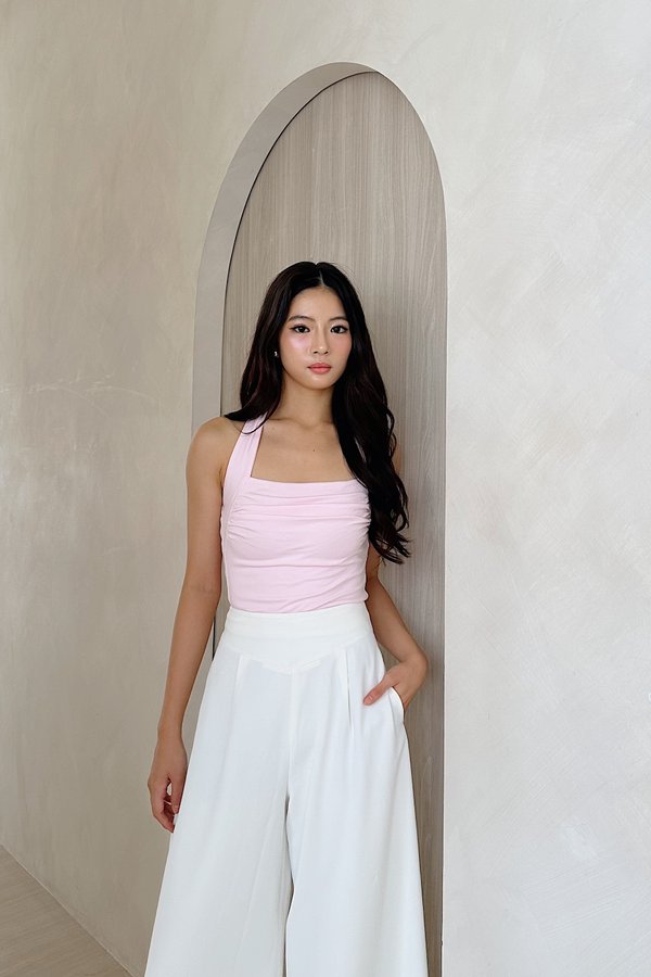 *PRE-ORDER* (BARE/BASIC) Luna V2 Halter Top in Baby Pink