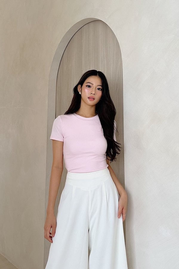 *PRE-ORDER* (BARE/BASIC) BB Baby Tee Top in Baby Pink