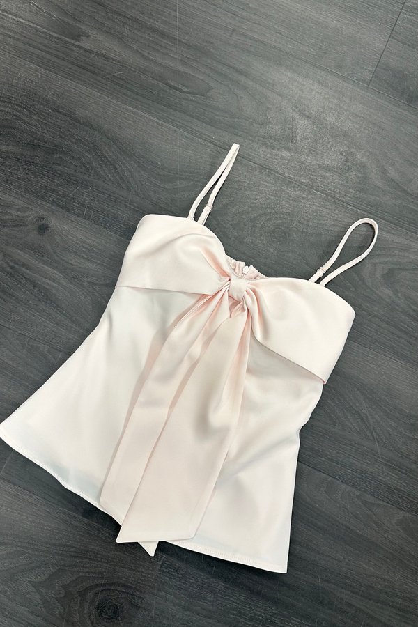 *PO2: MID AUG* Maya Ribbon Long Top in Ice Pink