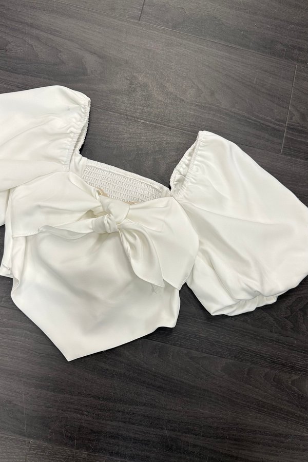 *PO: ETA MID JUL* Glenice V2 Handkerchief Sleeved Top in White