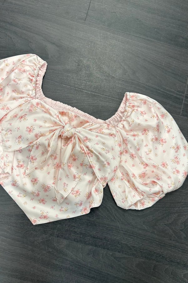 *PO: ETA MID JUL* Glenice V2 Handkerchief Sleeved Top in Pink Printed Floral