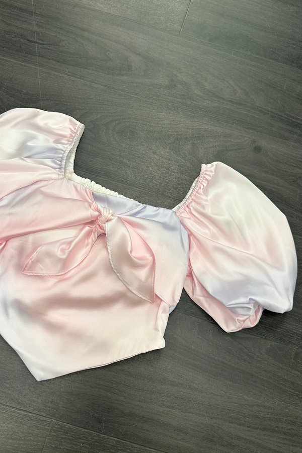 *PO: ETA MID JUL* Glenice V2 Handkerchief Sleeved Top in Raspberry Blend