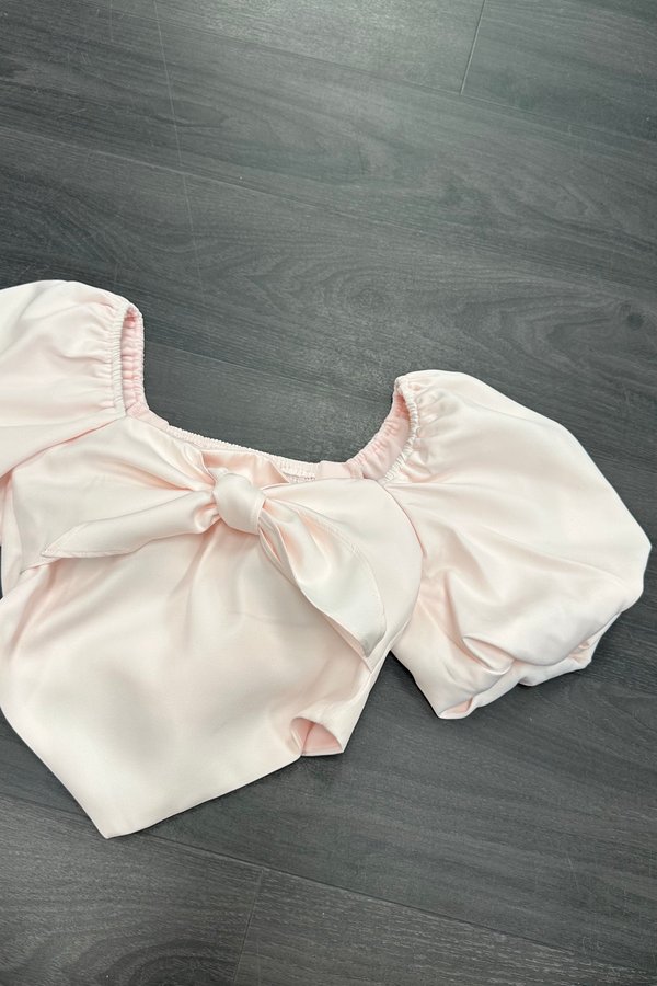*PO: ETA MID JUL* Glenice V2 Handkerchief Sleeved Top in Ice Pink