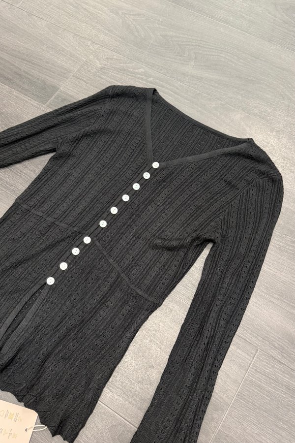 Cleo Knit Top in Black