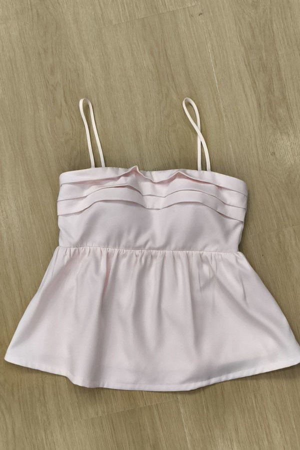 *PO: ETA MID AUG* Lia Babydoll Top in Ice Pink