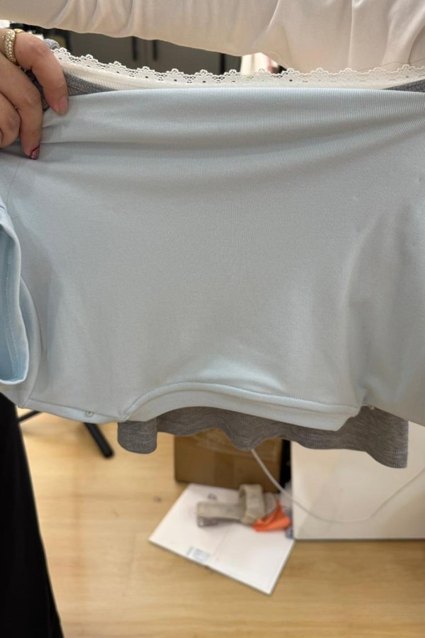 *PO: ETA MID AUG* (BARE/BASIC) Layla Cami Baby Top in Ice Baby Blue