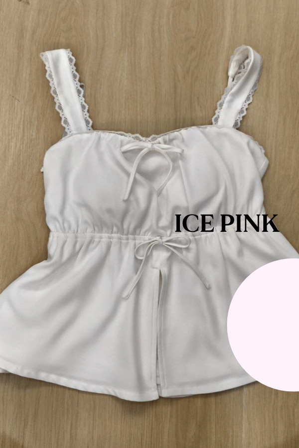 *PO: ETA MID AUG* Kimi Lace Top in Ice Pink