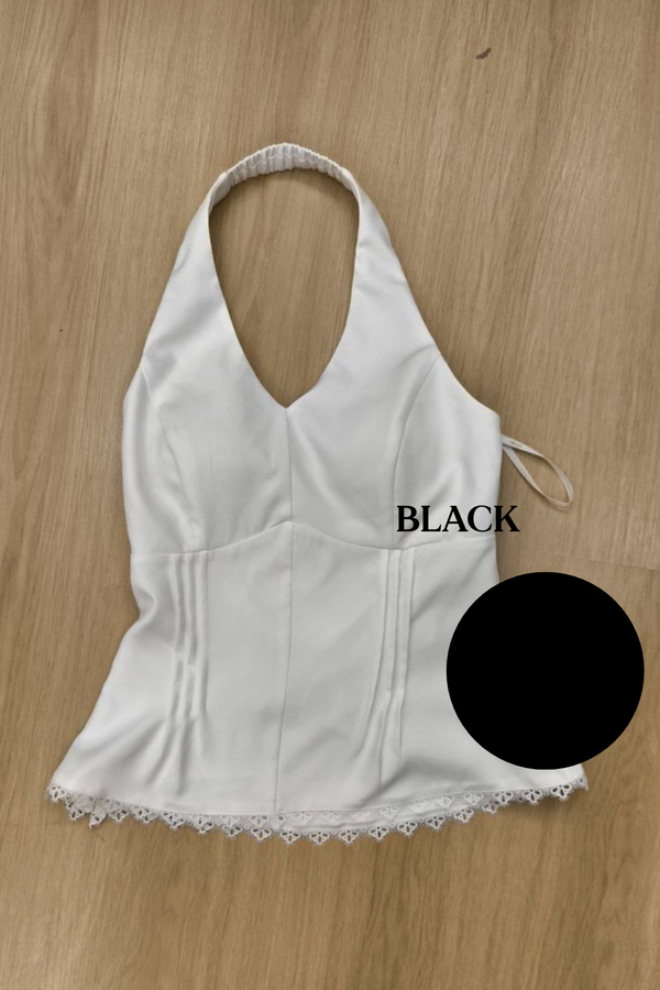 *PO: ETA MID AUG* Nila Halter Top in Black