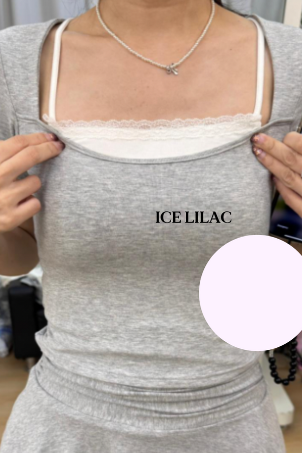 *PO: ETA MID AUG* (BARE/BASIC) Emi Cami Baby Tee in Ice Lilac