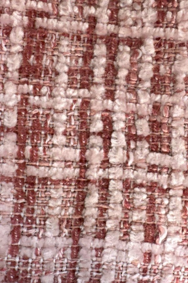 *PO: MID AUG* Ava V3 Suede Tweed V-Neck Pearl Button Vest Top in Maroon with Pink Threads