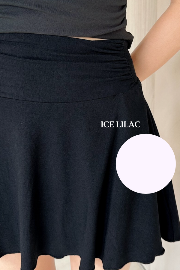 *PO: MID AUG* (BARE/MOCHI) Ri Ruched Skorts in Ice Lilac