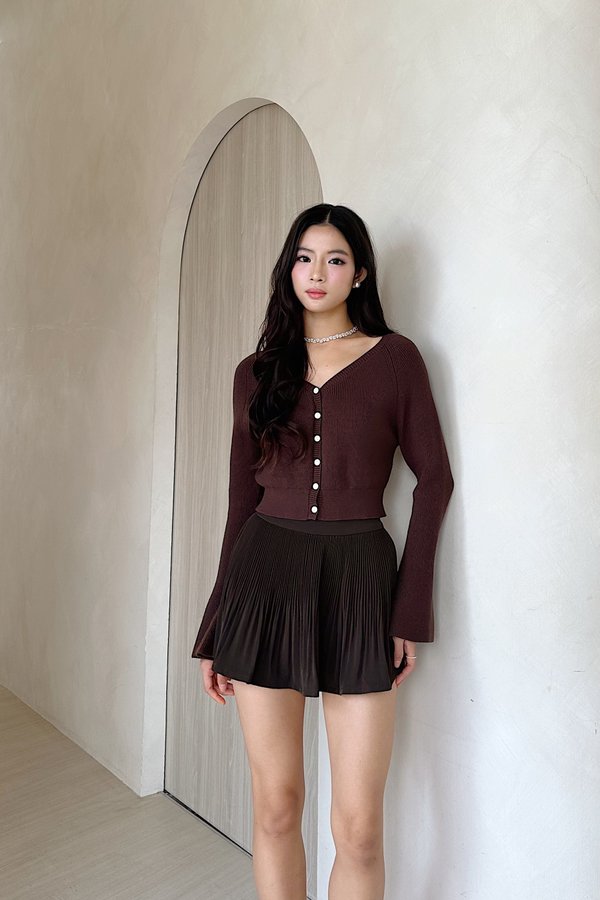 *PO: ETA END AUG* Nani Knit Cardigan in Chocolate