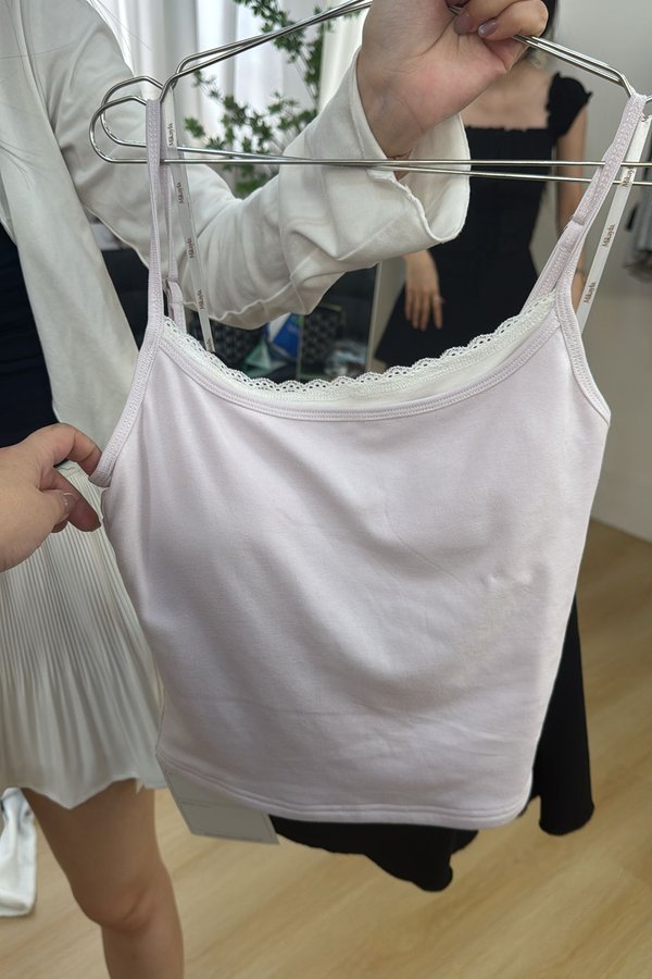 *PO: ETA MID AUG* (BARE/BASIC) Layla Cami Baby Top in Ice Lilac