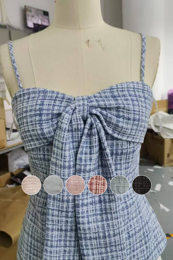 *PO: ETA END AUG* Maya V2 Suede Tweed Ribbon Long Top