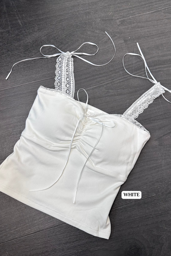 *PO: ETA MID SEPT* (BARE/BASIC) Valeria Lace Strap Top