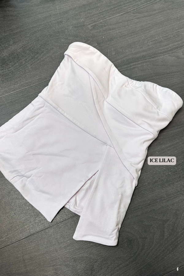 *PO: ETA MID SEPT* (BARE/BASIC) Imelda Padded Side Slit Peplum Top